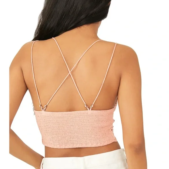 NWT Free People Ilektra Bralette Coral Mist size small - Picture 2 of 10